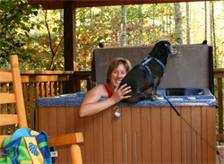 Relaxing with the boss ma'am