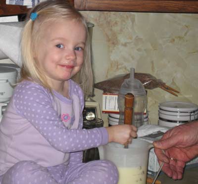 New recruit learning to make me pancakes.